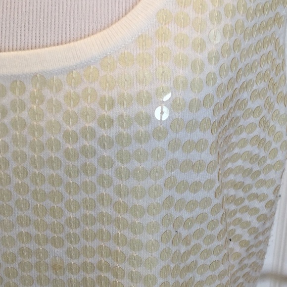 Misses/ladies white sleeveless top with sequins - Picture 2 of 4